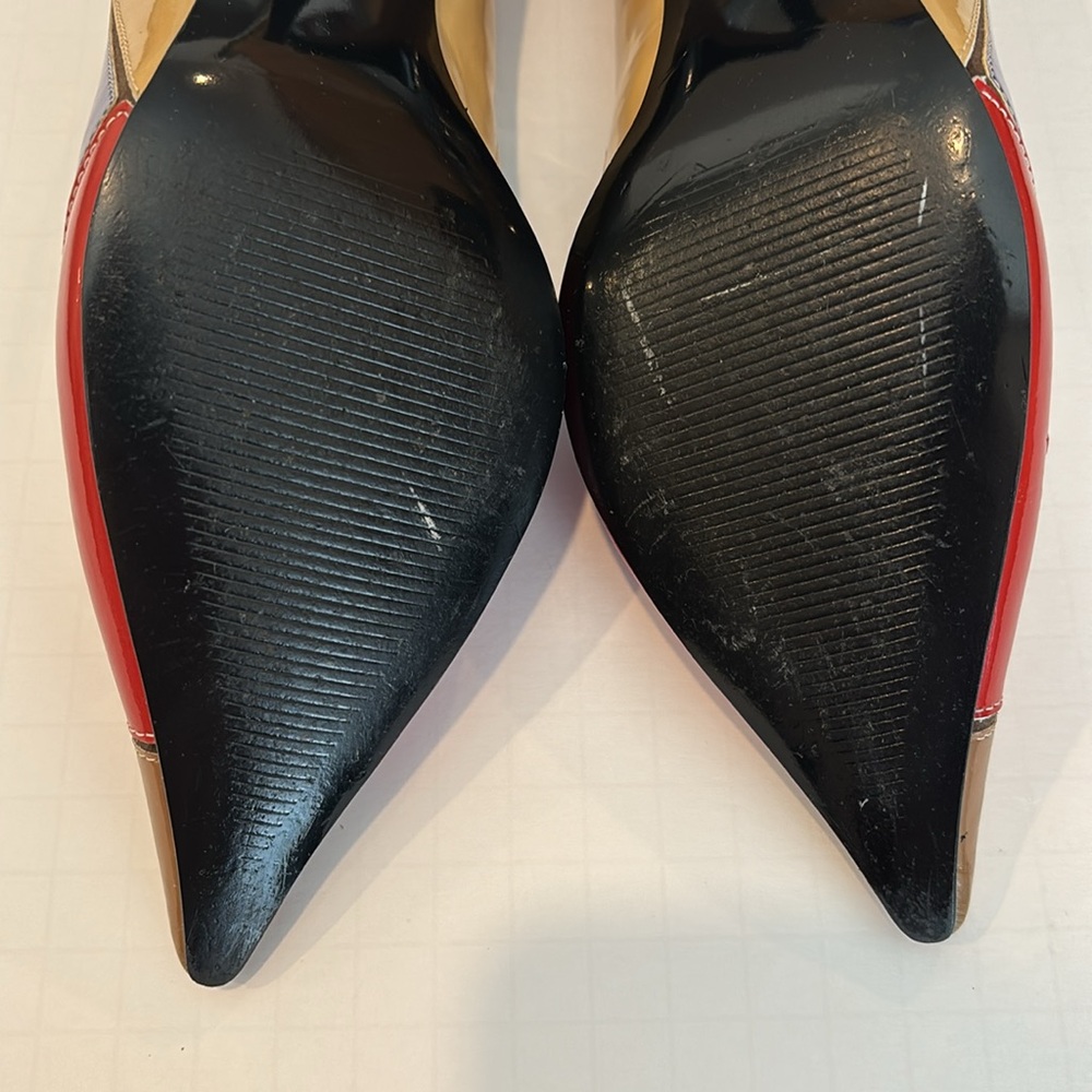 J.Renee Tangle Colorblock Patchwork Pointed Toe Kitten Heels in Size 6.5 - Picture 15 of 16
